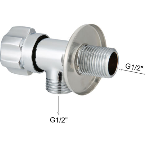 Robinet d'angle en cuivre G1/2" pour lavabo, cuisine, chauffe-eau - Valve de sûreté AASS testée - 300 000 cycles garantis (1/5)