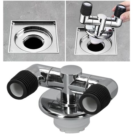 Adaptateur de Drain 3 Voies ABS Anti-Odeurs pour Machine à Laver - Séparateur de Raccord à Haute Résistance (1/5)