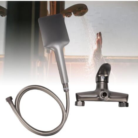 Kit de douche avec pommeau à main haute pression et robinet mélangeur en cuivre - Ensemble complet pour une installation facile (1/5)