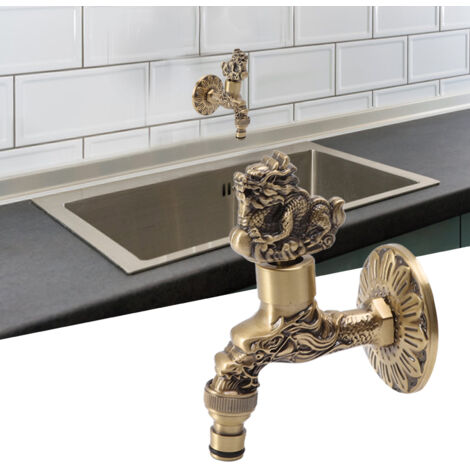 Robinet Gourmet Style Cuivre Bronze G1/2 Femelle Décoratif Dragon & Kirin (1/5)
