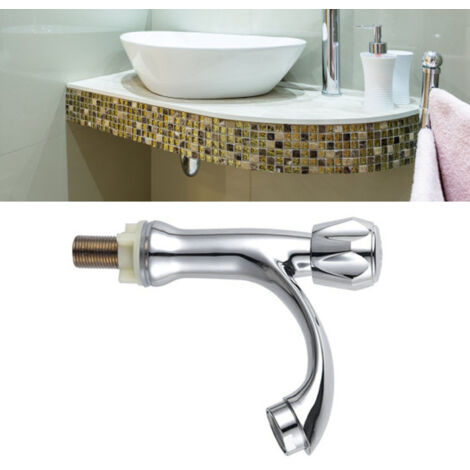 Robinet de Salle de Bain 1/2 Inch Zinc Alloy Robinet Mono Froide, Économiseur d'eau, Design Rotatif Flexible pour Maison/Hôtel/École (1/5)