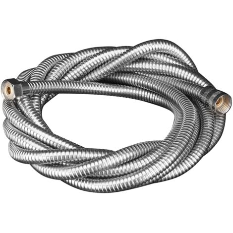 Flexible Douche Robinet Flexible G1/2 Extra Long 250cm/300cm Anti-Kink Stainless Steel Explosion-proof Bidet Sprayer Hose 6MPa Solid Copper Connector Silver