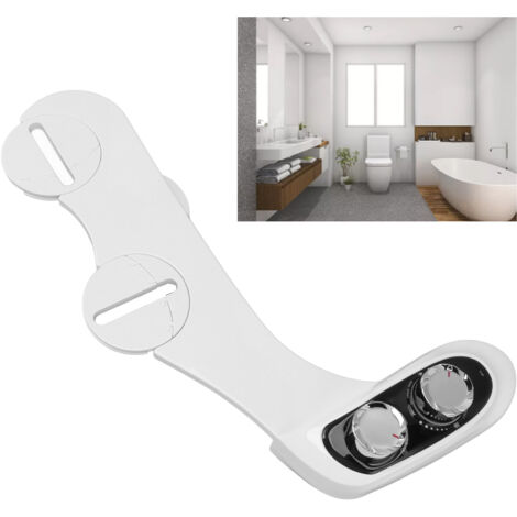 Lot, douchettes bidet toilette ABS digital à 2 jets chauffants et froids avec support couvercle, température, et auto-nettoyage (1/5)