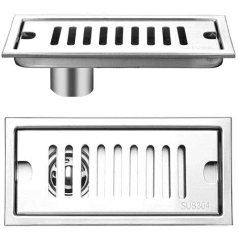 Bonnesen Evacuation Longue en Acier Inoxydable Déodorante à Nettoyage Facile pour Salle de Bain 20cm Drainage Latéral (1/5)