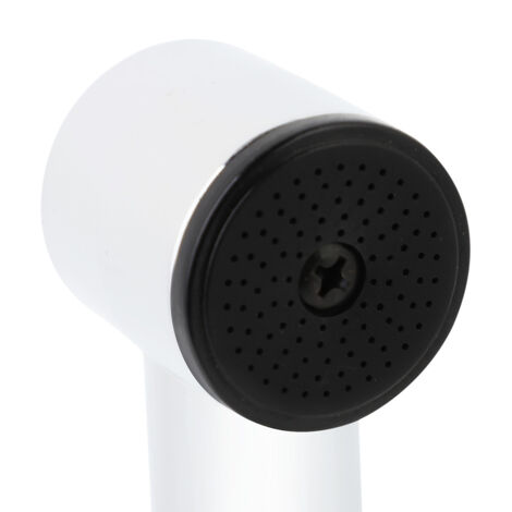 Adapateur de bidet électroplaqué spray main support mur kit tuyau - ABS noir 4 ports avec kit vis (1/5)