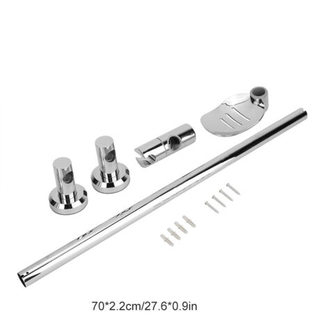 Barre de Support de Douche en Acier Inoxydable avec Soucoupe Drainante et Installation par Ventouses – Soucoupe Drainante Rod Soap Dish (1/5)