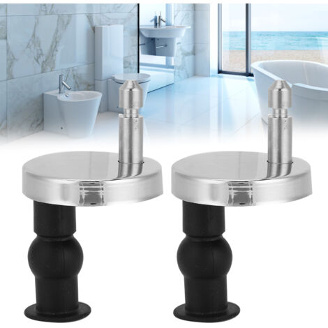 Kit de Fixation Hinges Bolt Toilet avec Écrous à Expansion pour Couverture - Accessoires de Remplacement avec Boulons en Acier Inoxydable et Grommets Noirs (1/5)