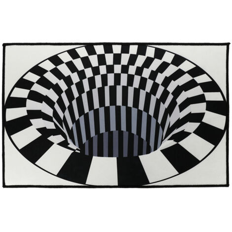 Tapis oval HT03 imprimé 3D minimaliste moderne Polyester 80x120 cm (1/3)