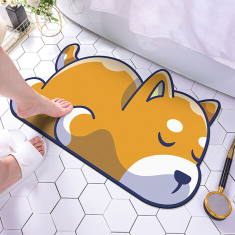 Tapis de Bain en Diatomite et Caoutchouc – Absorbant Doux et Antidérapant 40x60cm – Pour Salle de Bain, Chambre et Maison (1/5)