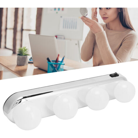 Lampe de Table LED 4 Bulbes pour Makeup, ABS 188g 305mm, Vanity Lumière Naturelle avec Ventouse (1/5)