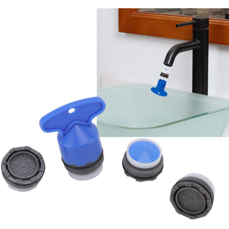 Aérateurs pour Robinet M21.5mm - Lot de 5 Pièces avec Embouts ABS et Clé pour Installation Facile dans la Salle de Bain et la Cuisine (1/5)