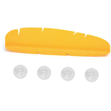 [Protecteur Anti-Splash pour Évier] 49cm PP-TPR 4 Ventouses Jaune (1/5)