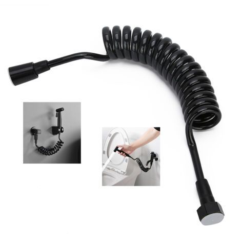 Flexible shower hose made of PU and Copper, flexible bidet hose, retractable shower hose for bathroom, high-quality shower hose accessory, elastic shower hose (2m) (1/5)
