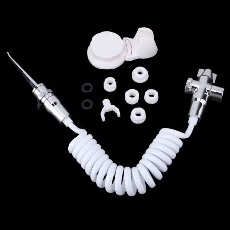 Douchette Hygiénique de Bain avec Tube PU G1/2 et Corps ABS Chromé - Installation Facile et Base avec Ventouses (1/5)