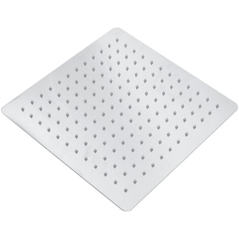 Pomme de Douche Overhead Sprayer Rectangulaire en Acier Inoxydable Chrome 12" Large avec 144 Jets Silicone Écologique (1/5)
