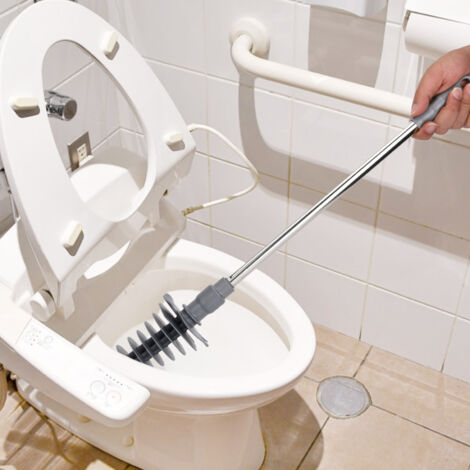 Ventouse à Long Manche pour WC et Salle de Bain - Évacuateur Flexible à Piston - ABS et Stainless Steel (1/5)
