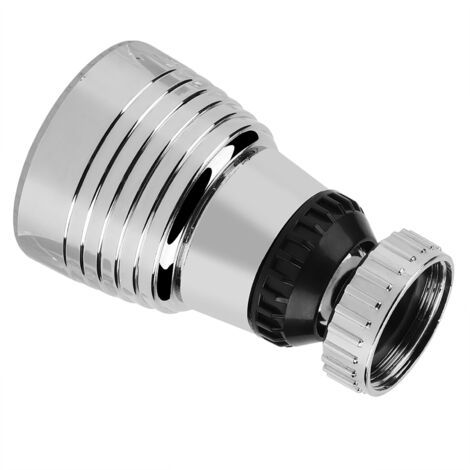 Tête de Pulvérisateur pour Robinet de Cuisine avec LED à 3 Couleurs Changeantes selon Température - 360° Rotatif - ABS Électroplaqué Argenté - G4/3 Femelle - 38mm (1/5)