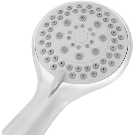 Tête de Douche Portative 5 Fonctions G1/2in avec Robinet et Flexible 130cm Chromé pour Salle de Bain (1/5)