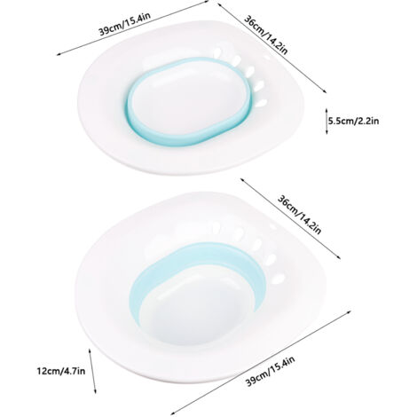 Bassin de toilette pour douche de siège - Baignoire pour femme enceinte et patients à hémorroïdes - Green - Matériel PP - Folding Size 39365.5cm (1/5)