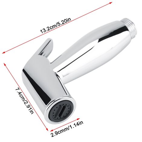 Douchette de toilette ABS chromée pour évier mural avec spray pour couches et soins intimes (1/5)