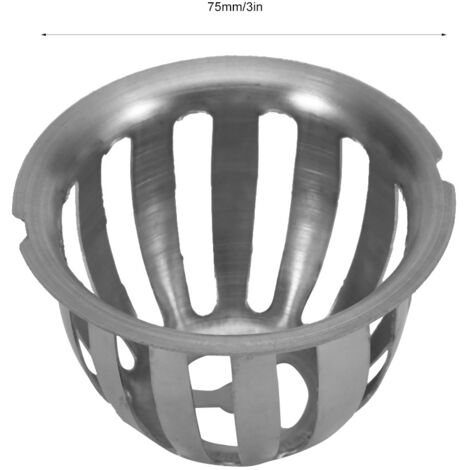 Grille de Drainage Circulaire Anti-Blocage, 2 Pièces en Acier Inoxydable, 75mm pour Jardin/Balcon (1/5)