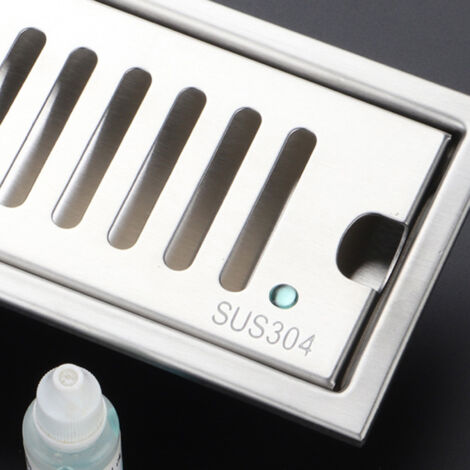 Drain de sol longue en acier inoxydable 30cm avec déodorant amovible pour salle de bain et hôtel - Drainage central rapide (1/5)
