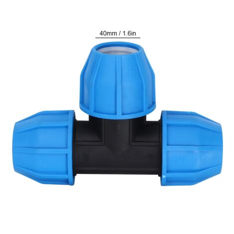 Raccord en PE 40mm pour tuyaux d'eau - Connecteur en forme de T - Haute résistance et durable - 1 pièce (1/5)