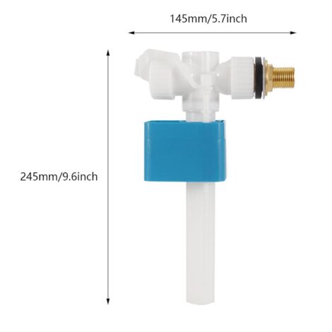 Robinet d’Entrée Latéral Professionnel Nouveau - Inlet Valve 1/2 Pouce pour Réservoir de WC - Embout en Cuivre (ABS) (1/5)