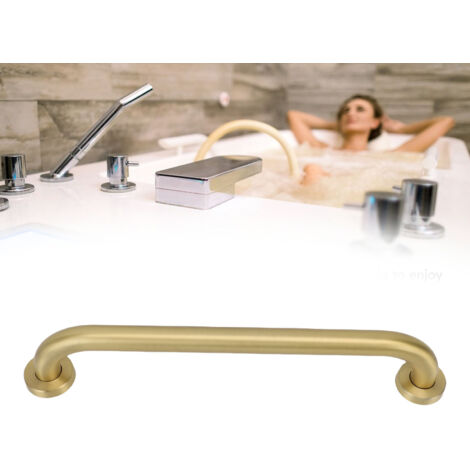 Barre de sécurité murale pour bain et douche - Lot complet avec système d'ancrage solide en acier inoxydable, forte capacité de charge, support incliné/vertical pour seniors et tous utilisateurs (1/5)