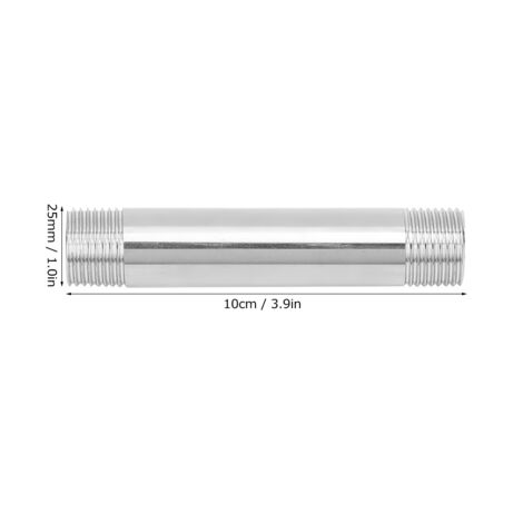 Tuyau de Raccord Threaded Égal Diamètre - Raccords de Plomberie en Acier Inoxydable G3/4 Tige Extension Mâle 10cm - 2 Pièces (1/5)