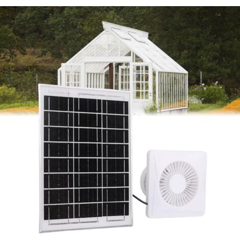 [Ventilateur Solaire Extérieur] Ventilateur Extracteur Ventilation 6W Panneau Solaire IP67 pour Serre Poulailler Abri Maison Animal sans Batterie (1/5)