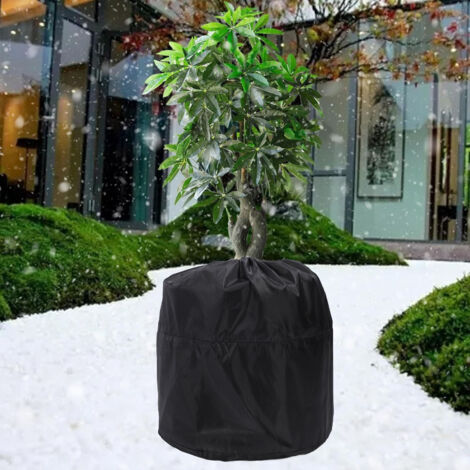 Housse de Protection Thermique pour Pots de Fleurs Extérieurs - Tissu Non-Tissé Imperméable Anti-Froid Anti-Vent (127g, Dimensions Variables) (1/5)