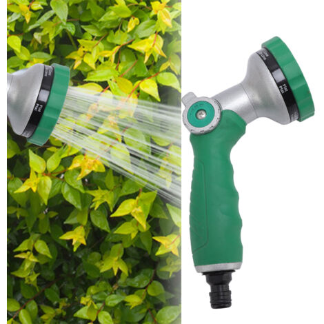 Pistolet de Jardin 6 Fonctions Prise Ergonomique Anti-Glissement Haut Pression Zinc ABS Lavage Auto Arrosage Fleurs (1/5)