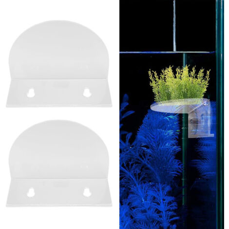 Tablettes Accro-Plantes Acrylique pour Fenêtre Transparentes Aquarium avec Ventouses Puissantes (2PCS) - Ledge Microgreens (1/5)