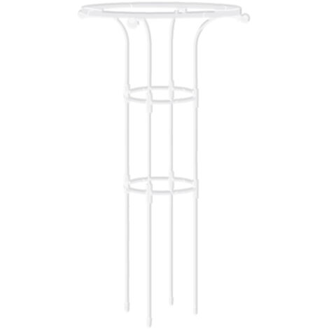 Tuteur pour Plantes, Treillis de Plantes Grimpantes, Support Circulaire Unique Intérieur/Extérieur en Blanc 95cm (1/5)