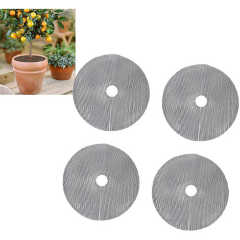 Grilles pour Pots de Fleurs Polythene Tailorable Imperméables Protège-Sols pour Jardins Extérieur Anti-Chats 40cm 4pcs (1/5)
