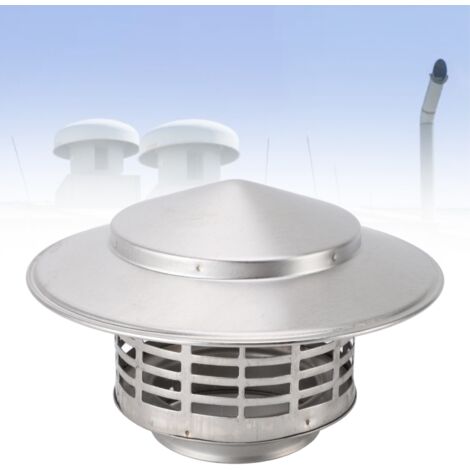 Couvercle de cheminée en acier inoxydable - Capuchon de cheminée résistant, Couverture de conduit circulaire, installation facile et entièrement compatible (1/5)