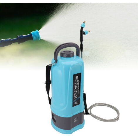 Pulvérisateur électrique à dos professionnel à pression ajustable 8L avec 5 buses rechargeable pour désherbage nettoyage jardin agriculture US Plug (1/5)