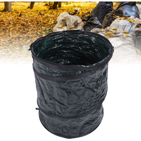 Poubelle Pop-up Portable et Écologique avec Couvercle Zip - Poubelle PE 48x56 cm pour Camping, Barbecue et Toutes Activités (1/5)
