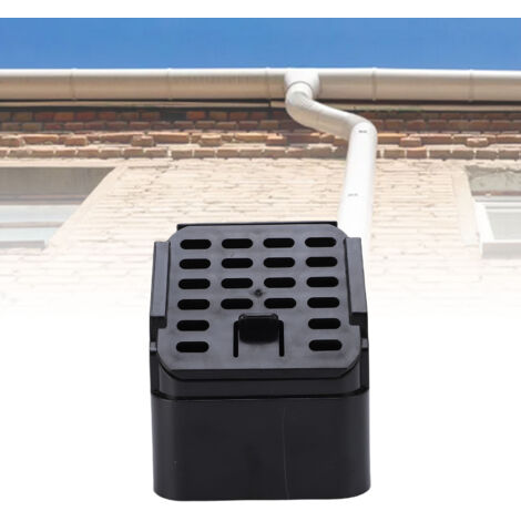 Adaptateur de Gouttière avec Filtre et Garde Bas de Descente pour Gouttière Type A 3X4 Inch Noir - Protection Anti-Intrusion et Installation Facile (1/5)