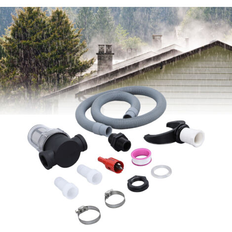 Kit de Diversion pour Récupération d'eau de Pluie - Connecteur de Tuyau d'arrosage avec Filtre pour Collecteur d'eau de Toiture, Diamètre 100mm / 3.9in (1/5)