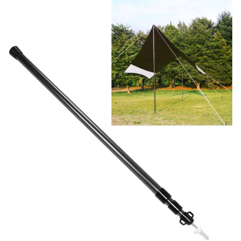 Poteau de Canapé  Aluminium Alloy Ultra-Light  Réglable Longueur Extendable  Portable pour Camping Outdoor Noir (1/5)
