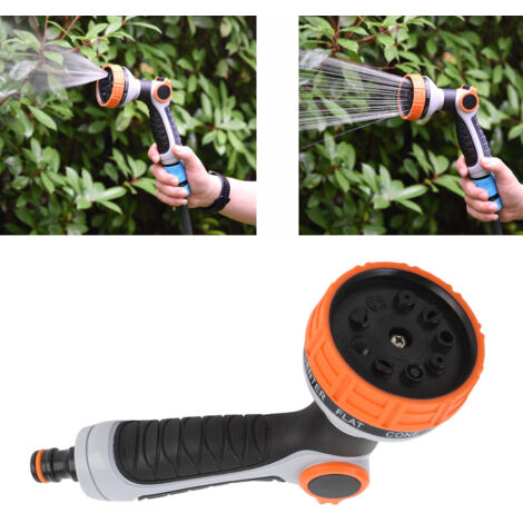 Lance pour Jardin avec 9 Modes d'Arrosage, Poignée Ergonomique Anti-Dérapage et Jet Haute Pression ABS/TPR 210x160x65mm (1/5)
