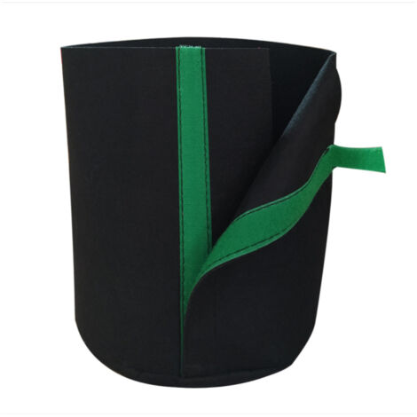 Sac de Culture en Felt 16x20cm/21x22cm Noir/Vert Reusable Pour Patios/Jardins Végétaux Potatoes/Taro/Radish/Carrots/Onions/Peanut Transplantation Facile 50g/80g (1 Bag) (1/5)