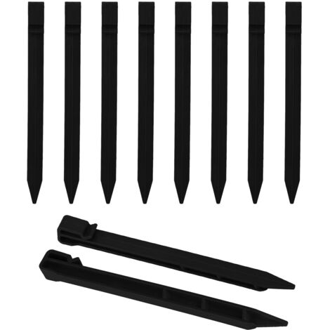 Garden Nails - 10" for Yards and Gardens - PP - 25cm - Black Green Brown - 10x Soil Retention Nails (1/5)