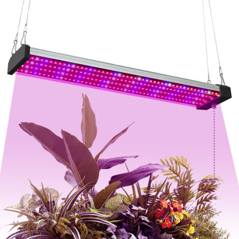 Lampe de culture LED pour plantes intérieures, lampe suspendue à hauteur ajustable, éclairage LED horticole, Panneau LED [30cm/50cm], [2/4 rangées], Aluminum + ABS, IP20, waterproof intérieur/extérieu