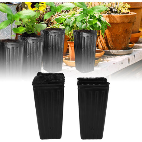 Pot profond pour plantes et arbres, réutilisable, plastique, 20 pièces avec trous de drainage pour jardin 7.8 pouces/19.81 cm