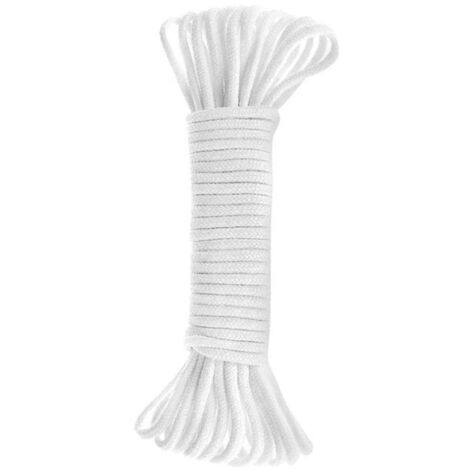 Corde de Capillaire pour Arrosage Automatique DIY - Kit Irrigation Automatique, Blanc, 4mm/6mm, 30m, Economique et Lavable (1/5)