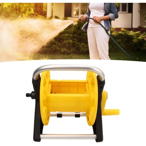 [Dérouleur de tuyau] ManoMano G1/2 Cart Yellow 1024g aluminium rustproof 28.5x26.5x25cm pour jardin (1/5)