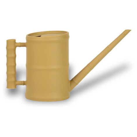 Arrosoir Bambou Étanche 1,6L, Bec Épais Long pour Intérieur Bureau - (Brun-Jaune) (1/5)